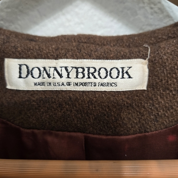 Vintage Donny Brook Brown Wool With Leather Fringe Size L - Picture 7 of 14